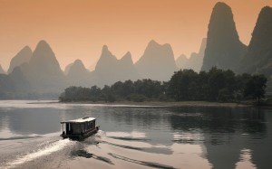 обои Windows 7 (Li River at Dusk in Guilin, China)